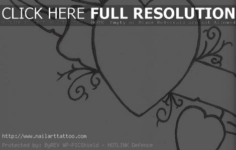 heart with banner tattoo designs
