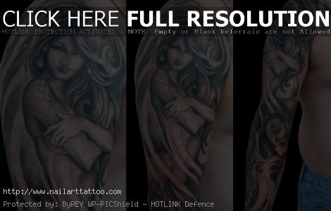 japanese black and grey sleeve tattoos for men