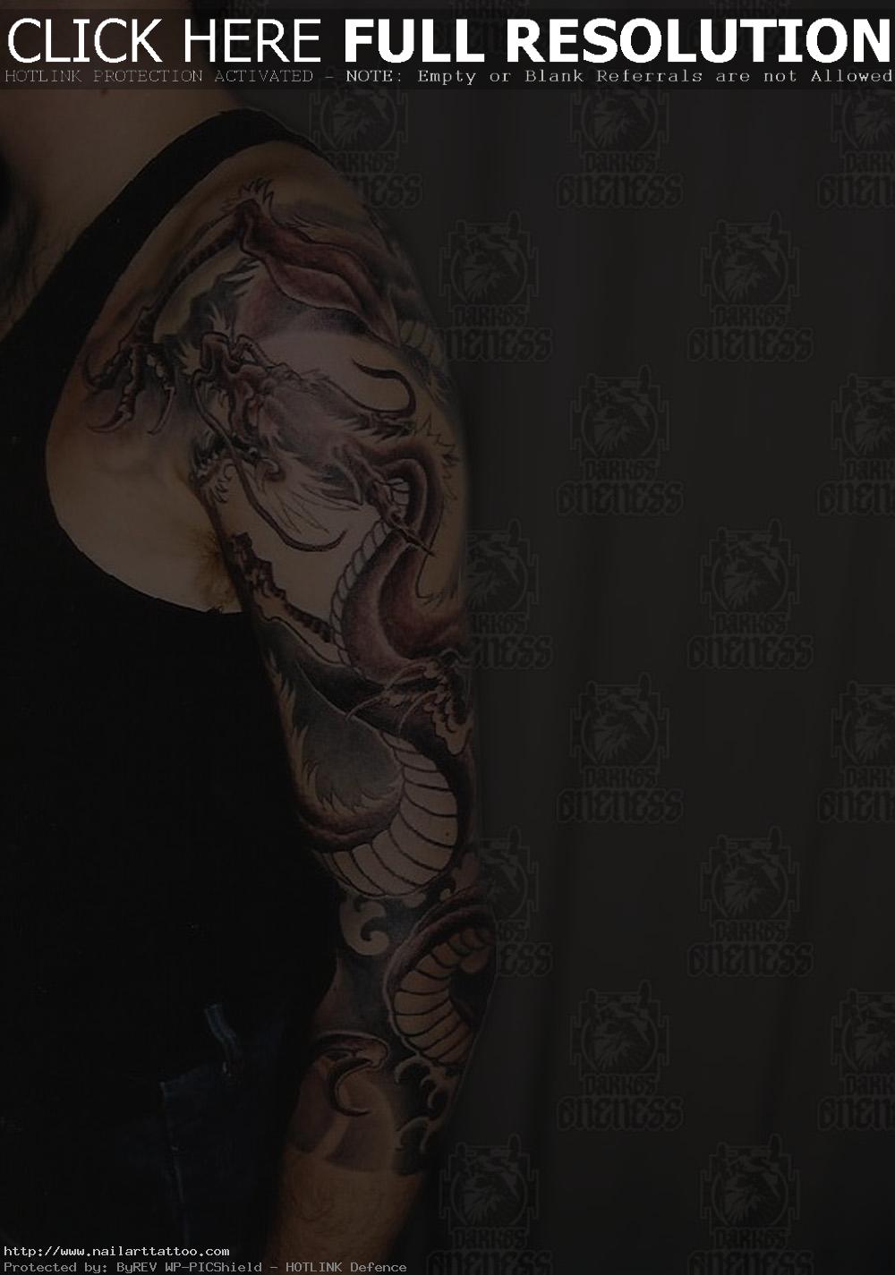 Japanese Sleeve Tattoo Black And Grey