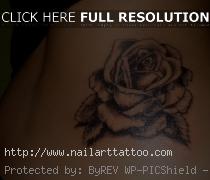 black and white rose tattoos for men