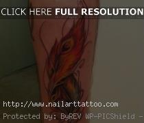 phoenix bird feather tattoo