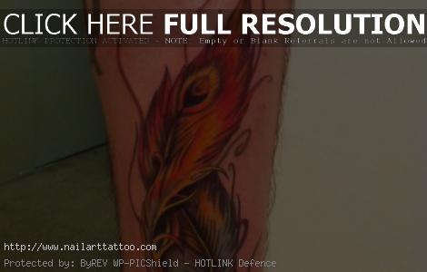 phoenix bird feather tattoo