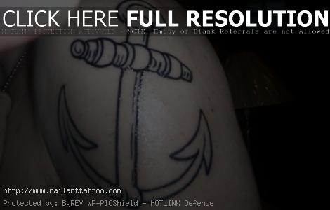 plain black anchor tattoo