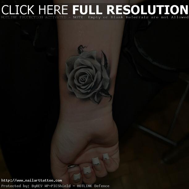 realistic black and grey rose tattoos