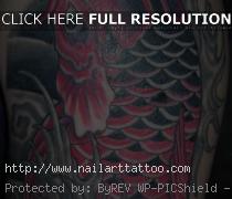red and black koi tattoo