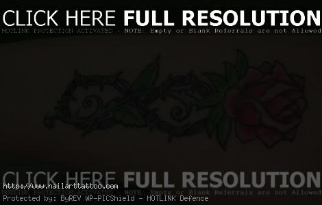 rose barbed wire tattoo designs
