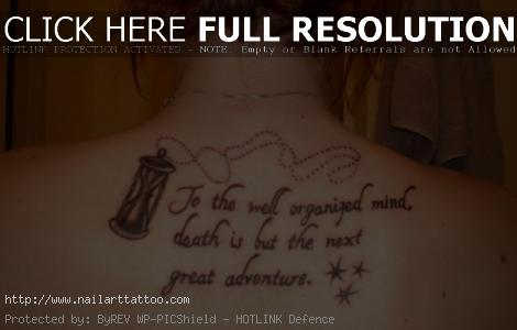 side back quote tattoos