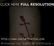 simple black anchor tattoo