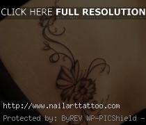 simple black flower tattoos