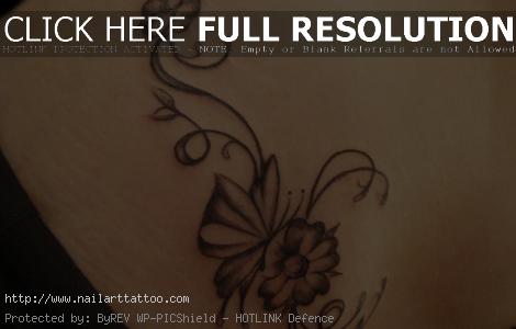 simple black flower tattoos