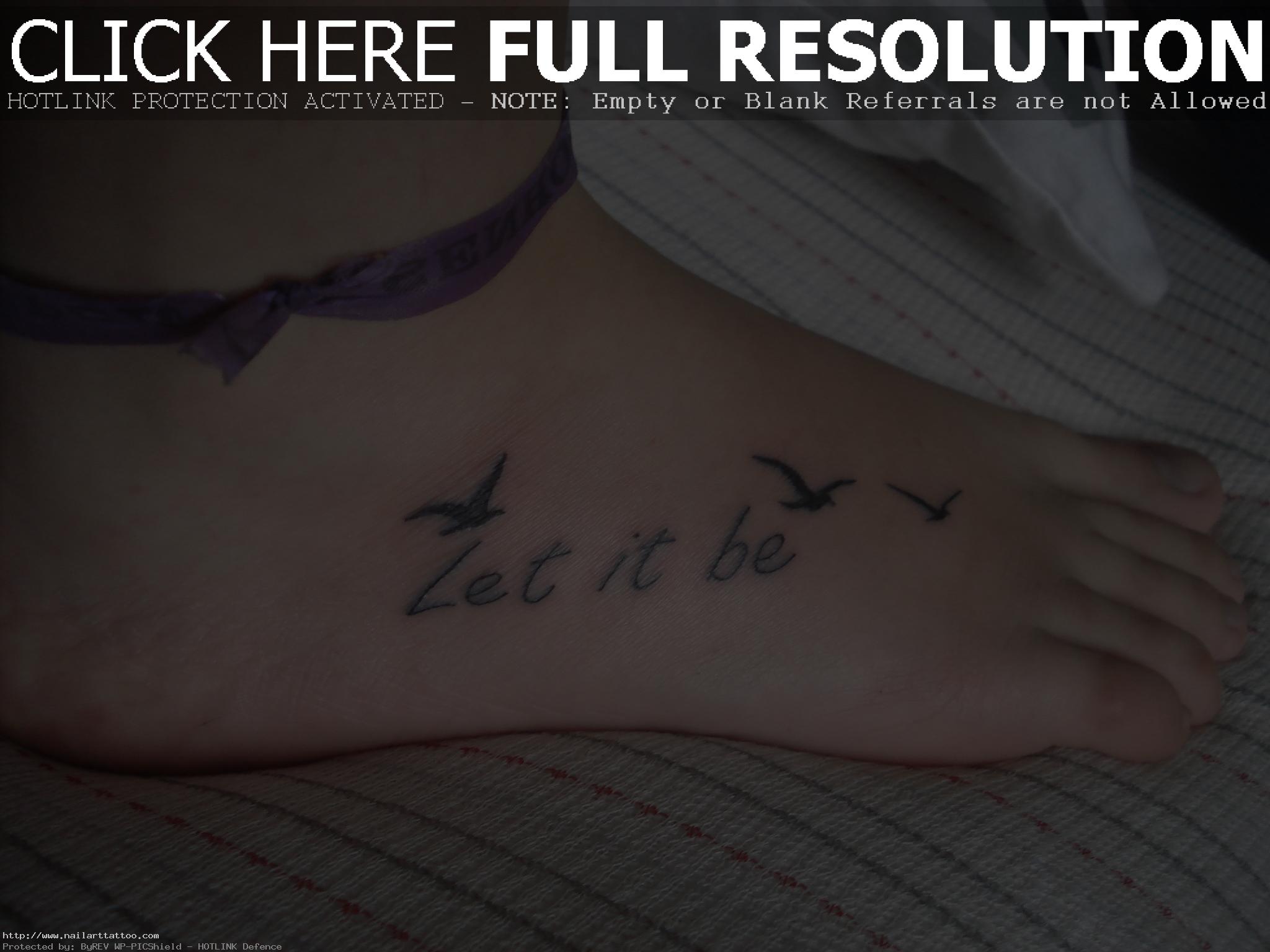 Small Bird Tattoo Foot