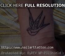 small bird tattoo on wrist