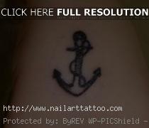 small black anchor tattoo