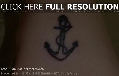 small black anchor tattoo