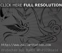 swallow bird outline tattoo