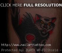 traditional black cat tattoos