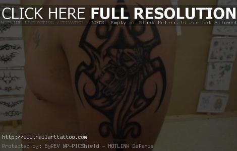 tribal aztec skull tattoos