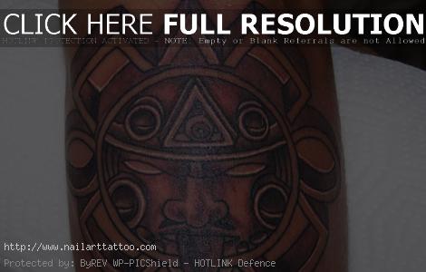 tribal aztec sun tattoos