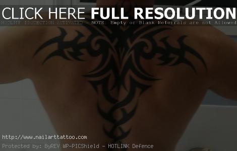 upper back tribal tattoos for men