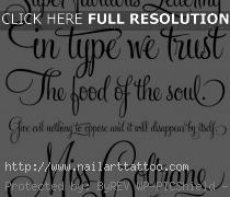 calligraphy fonts for tattoos