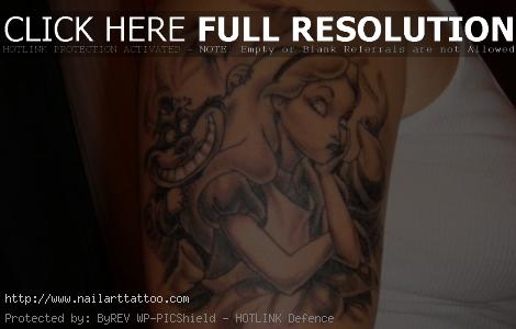 alice in wonderland cheshire cat tattoos