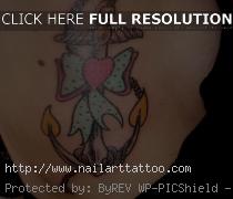 anchor with bow tattoos for girls