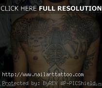 aztec chest plate tattoos