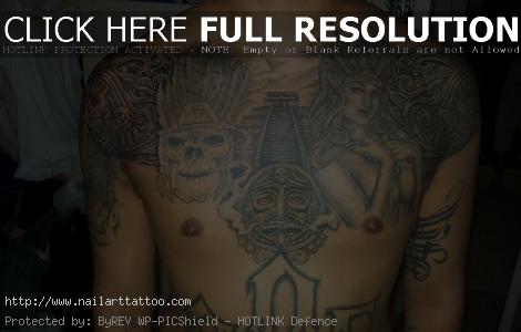 aztec chest plate tattoos