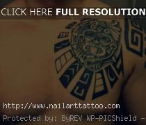 aztec chest plate tattoos