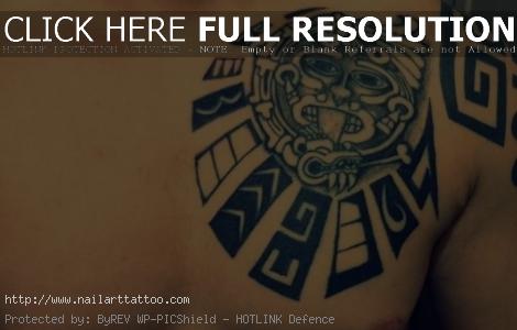 aztec chest plate tattoos