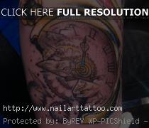 broken clock tattoo designs