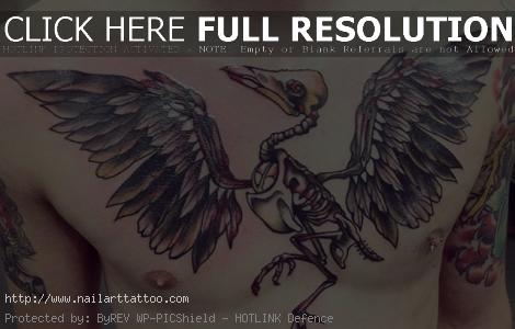 bird chest tattoos men