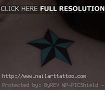 black and blue star tattoo
