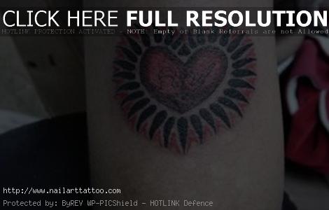 black bleeding heart tattoo