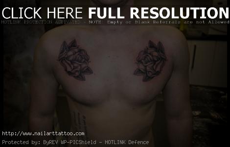 black rose tattoos for men on chest