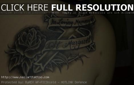 black roses tattoo on shoulder