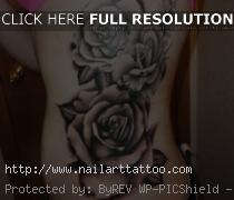 black roses tattoo on side