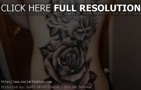 black roses tattoo on side