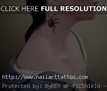 black widow tattoo neck