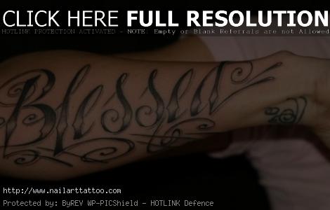 blessed tattoo designs on arm