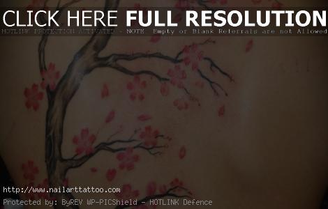 blossom tree tattoo back