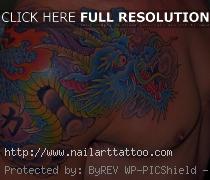 blue dragon tattoo arm