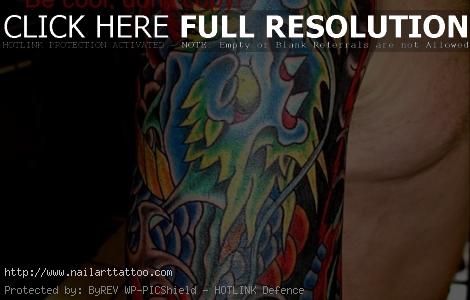 blue dragon tattoo sleeve