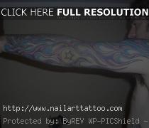 blue flame tattoo sleeve