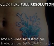 blue flower tattoo