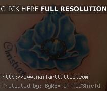 blue flower tattoo pictures