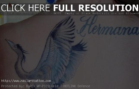 blue heron tattoo