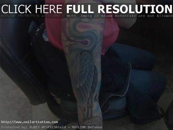blue heron tattoo