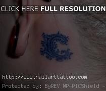 blue ink tattoo