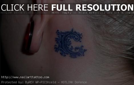 blue ink tattoo